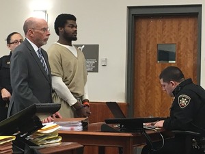 Naesean Howard, right, is shown with his attorney, Ralph Cognetti, last February in Syracuse City Court. Howard pleaded guilty to an April 2016 stabbing incident.