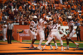 Edmunds' pick re-energized the VT defense before Syracuse scored several more times during the game. SU seemed unfazed by Bud Foster's vaunted defense. 